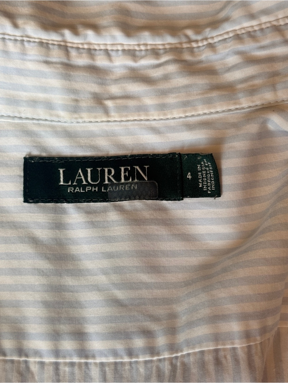 Lauren Ralph Lauren Shirt Dress with Tie Waist Sz 4 - Picture 5 of 10